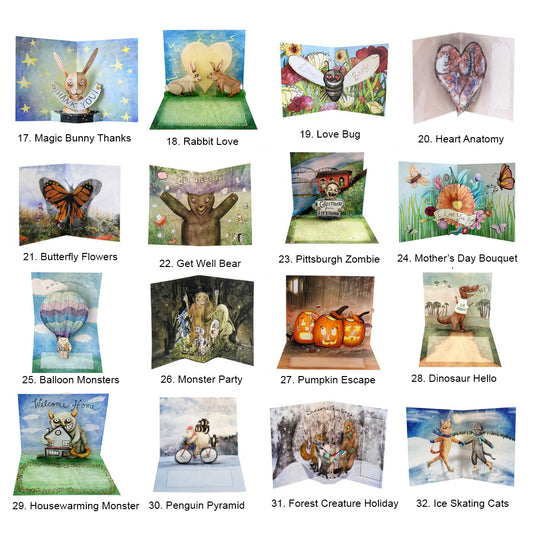 Bulk 3D Pop Up Cards - Build your own set