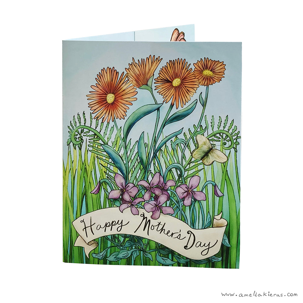 Mother's Day Flower Bouquet 3D Pop Up Card