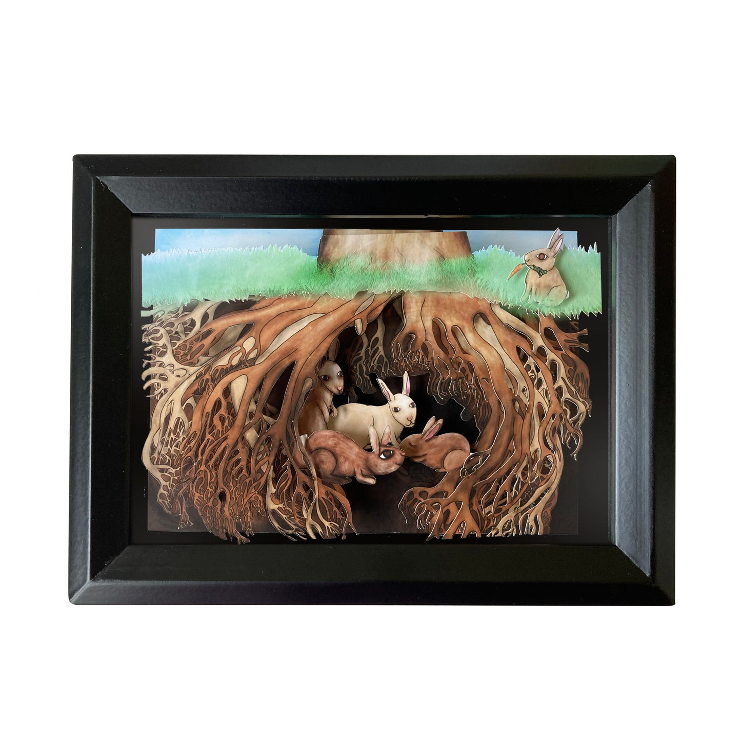 Rabbit Warren - Limited Edition Shadow Box Wall Art