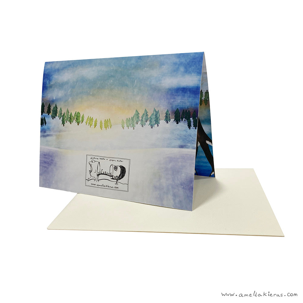 Winter Wolves Holiday 3D Pop Up Card