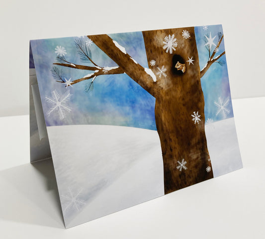 Winter Squirrel Holiday 3D Pop Up Card