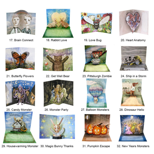 Bulk 3D Pop Up Cards - Build your own set