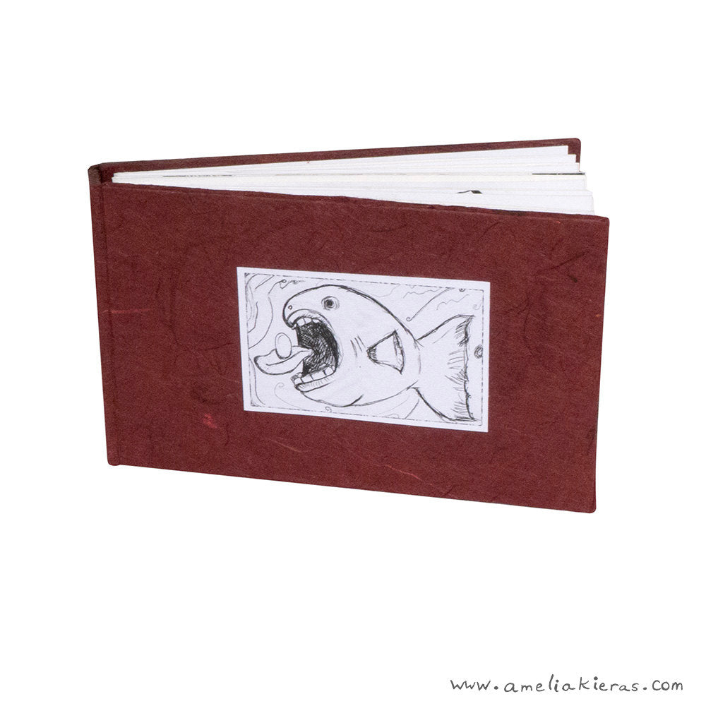 Handmade Accordion Book - A Long Drawing