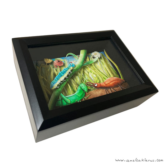Bug Social Hour - Limited Edition Shadow Box Wall Art