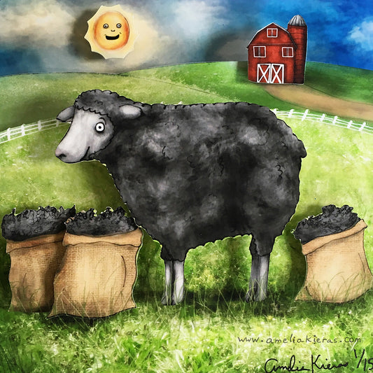 Baa Baa Black Sheep Shadow Box - Limited Edition Shadow Box Wall Art