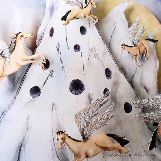 Pegasus Mountain - Limited Edition Shadow Box Wall Art