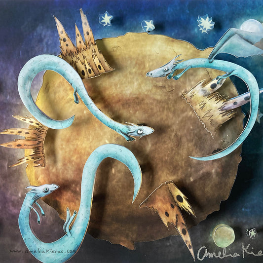 Dragon Planet - Limited Edition Shadow Box Wall Art