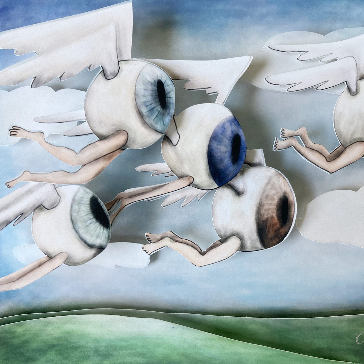 Flock of Eyes - Limited Edition Shadow Box Wall Art