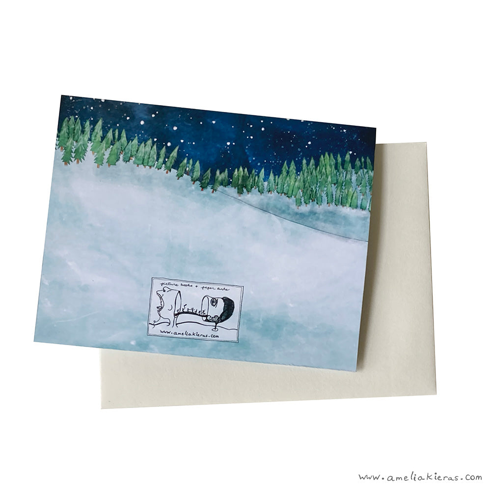 Winter Night Holiday 3D Pop Up Card