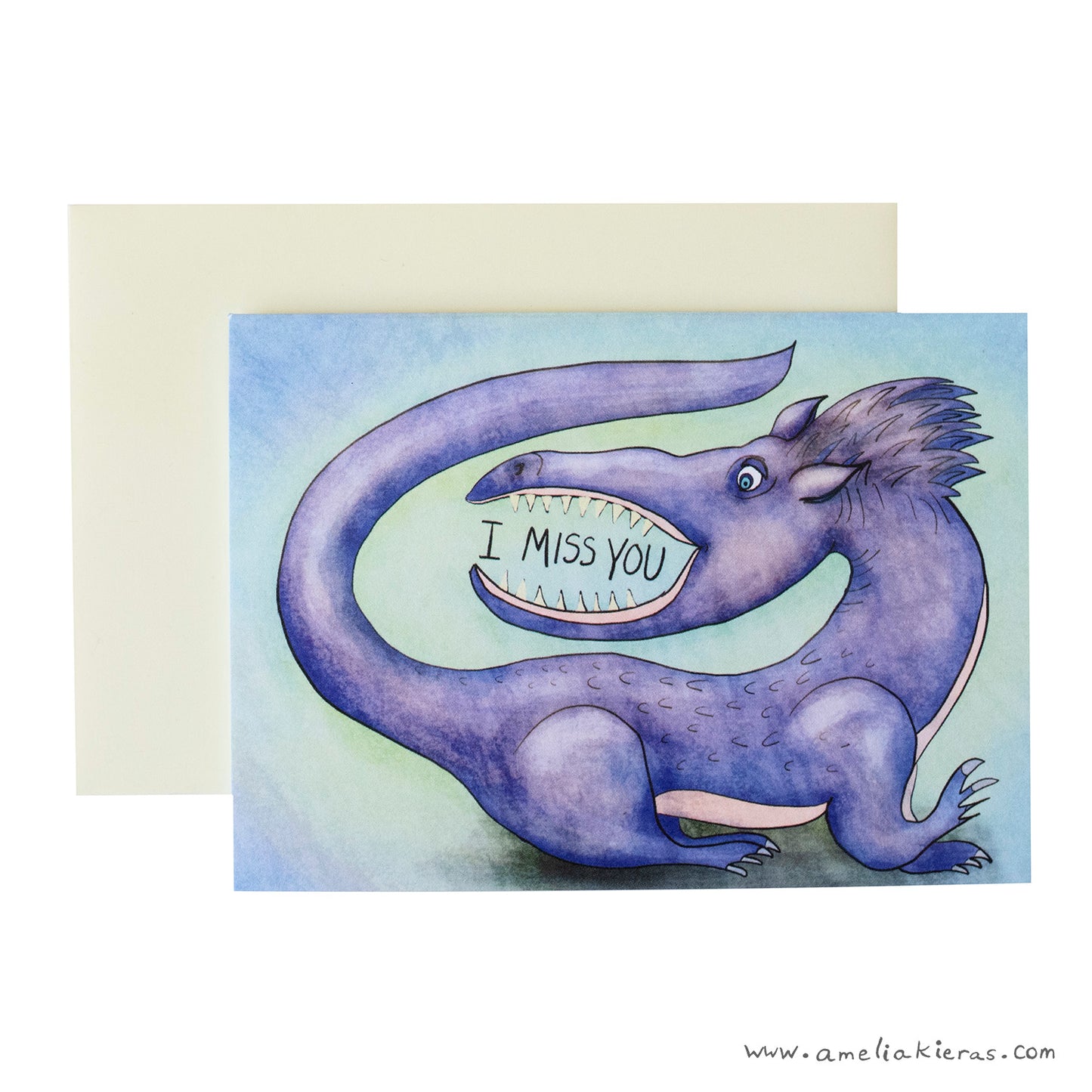 Miss You Monster Greeting Card Set