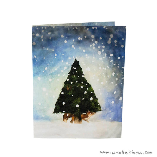 Forest Animals Decorate the Tree 3D Pop Up Card