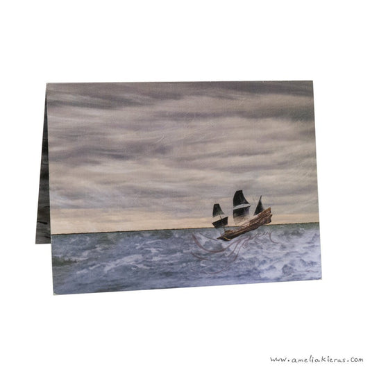 Ship in a Storm 3D Pop Up Card