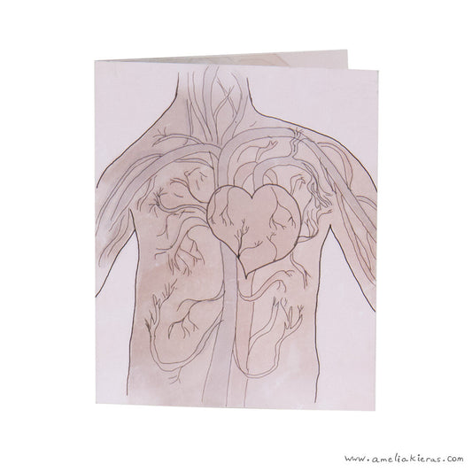 Heart Anatomy 3D Pop Up Card