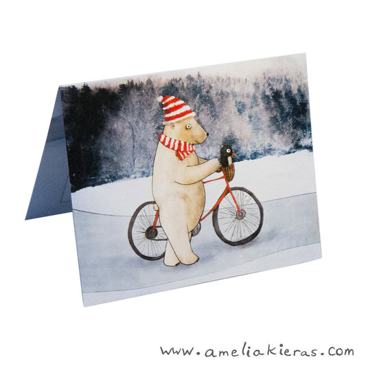 Penguin Pyramid Holiday 3D Pop Up Card