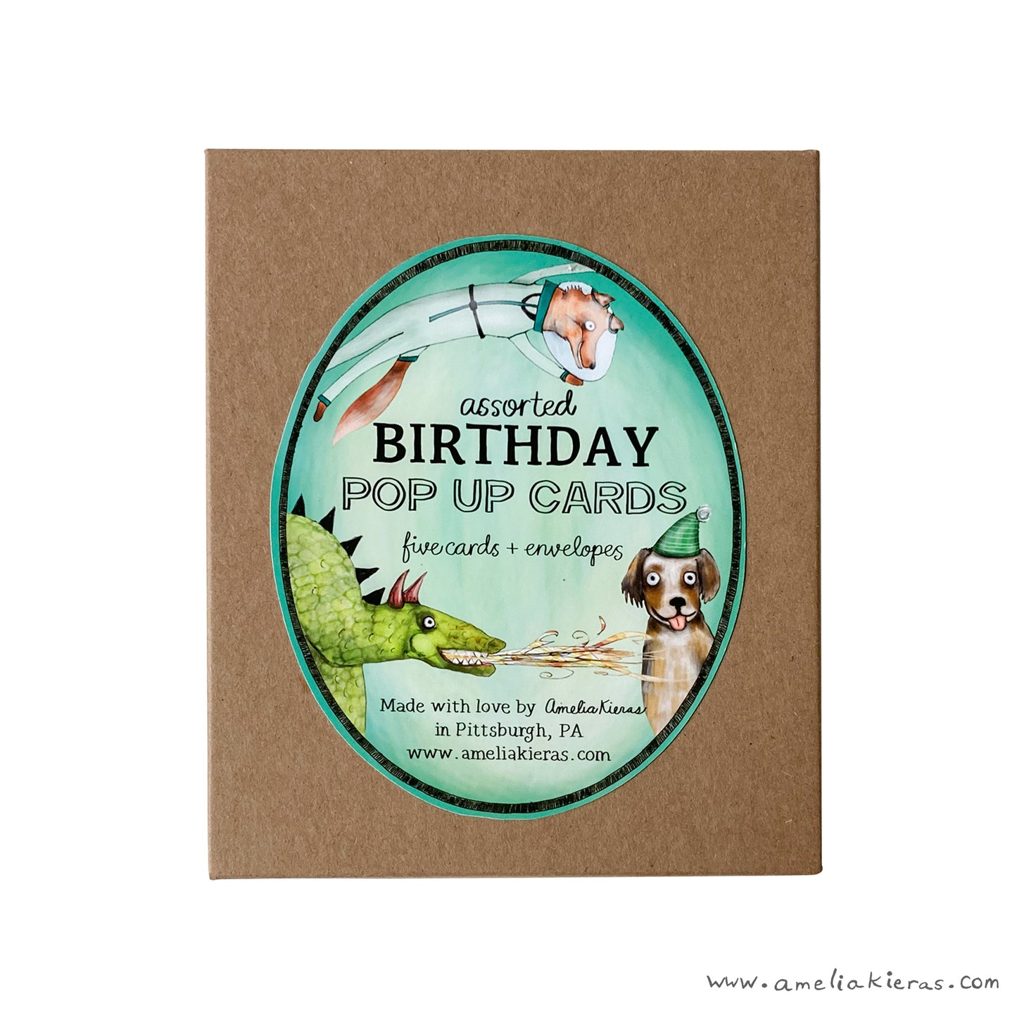 Birthday Pop Up Card Box Set - Set of Five Assorted Pop Up Cards