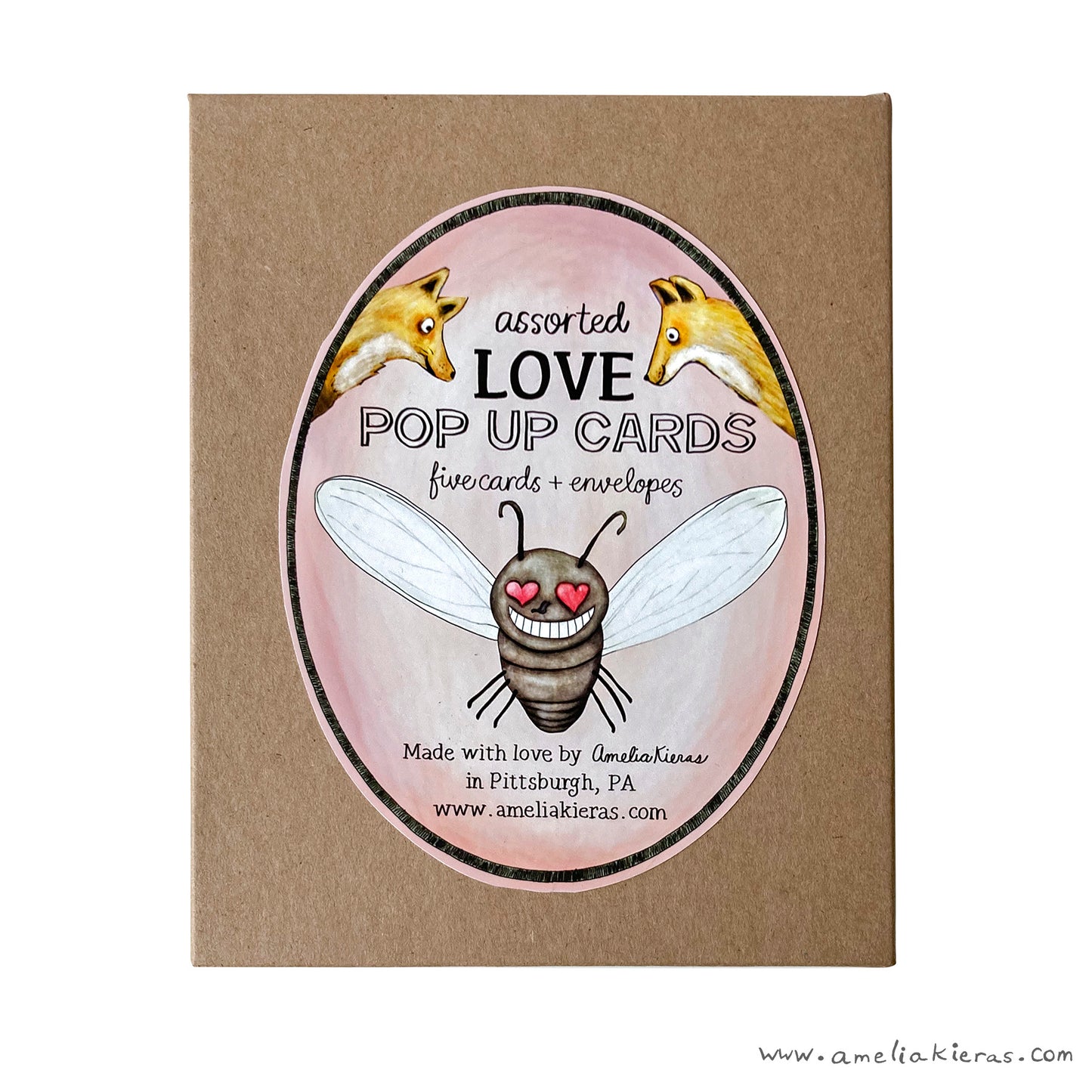 Love Themed Pop Up Card Box Set - Set of Five Assorted Pop Up Cards