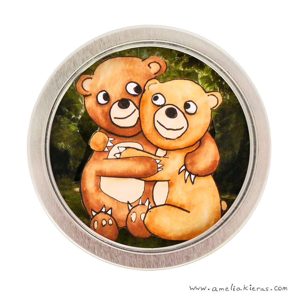 Bear Hug Mini Shadow Box Magnet