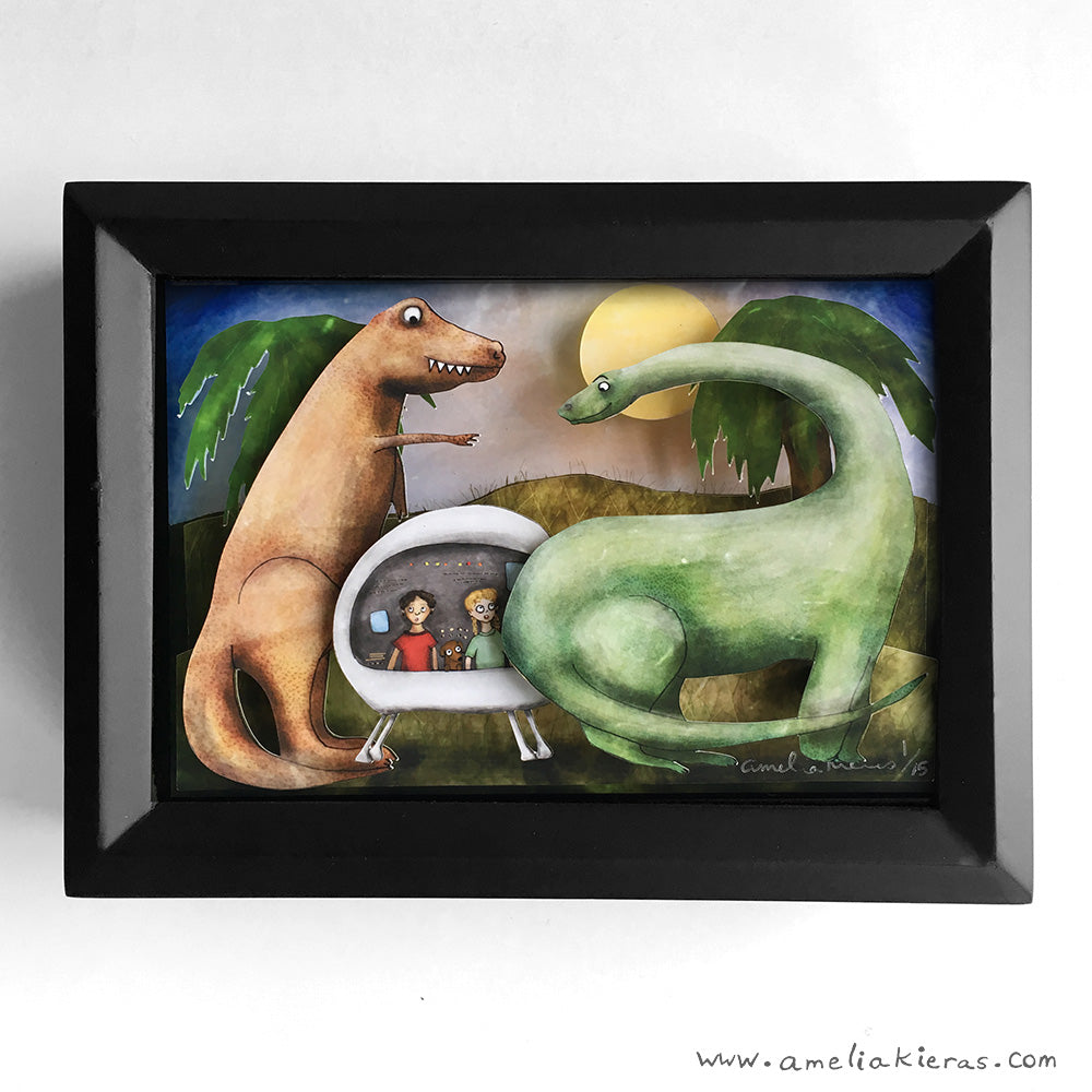 Time Machine Adventure - Limited Edition Shadow Box Wall Art