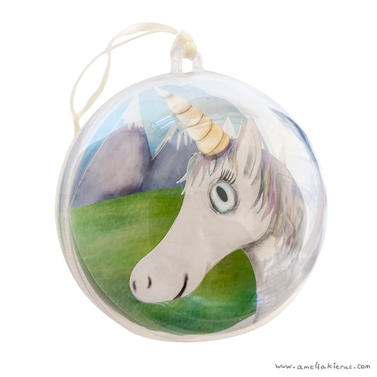 Unicorn Ball Ornament