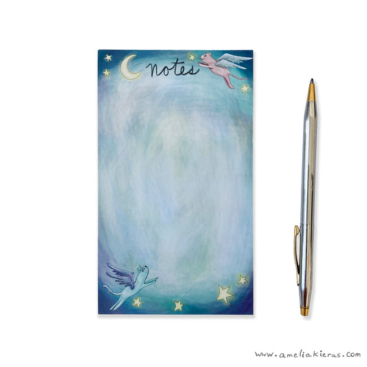 Flying Cat Notes Notepad, 3.5x5.75