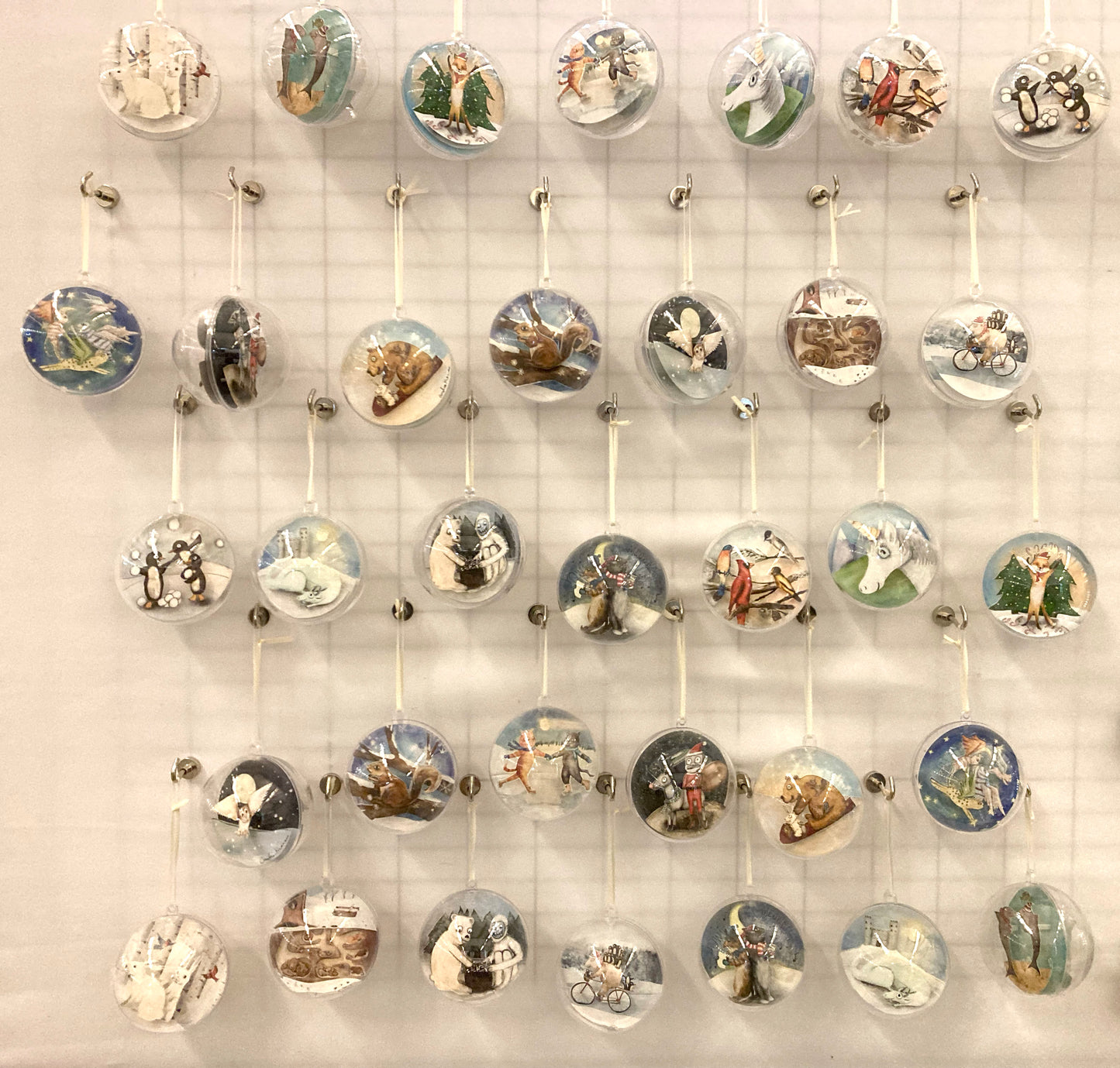 Set of Three Ball Ornaments - Choose your own