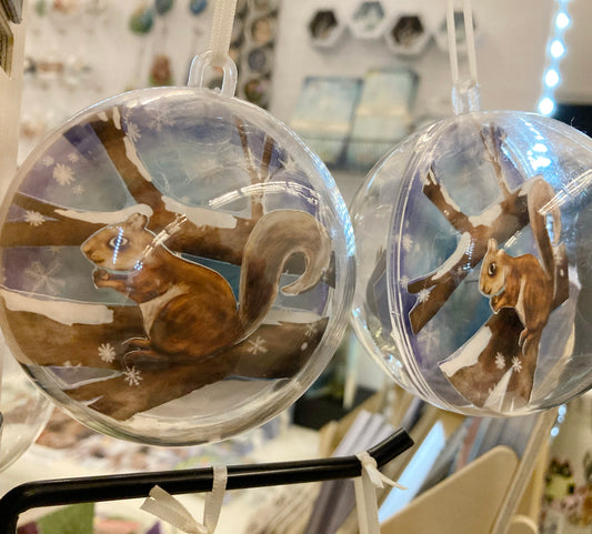 Winter Squirrel Ball Ornament