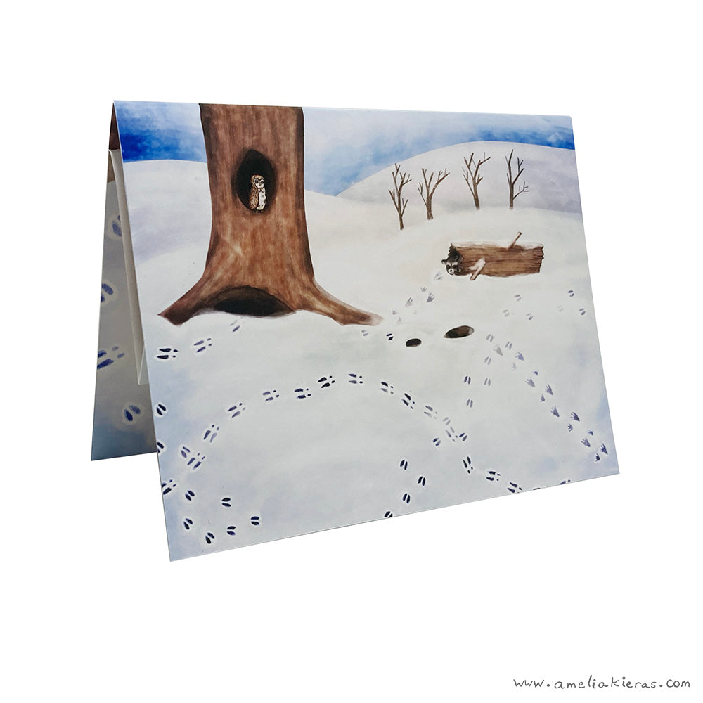 Hibernating Animals Holiday 3D Pop Up Card