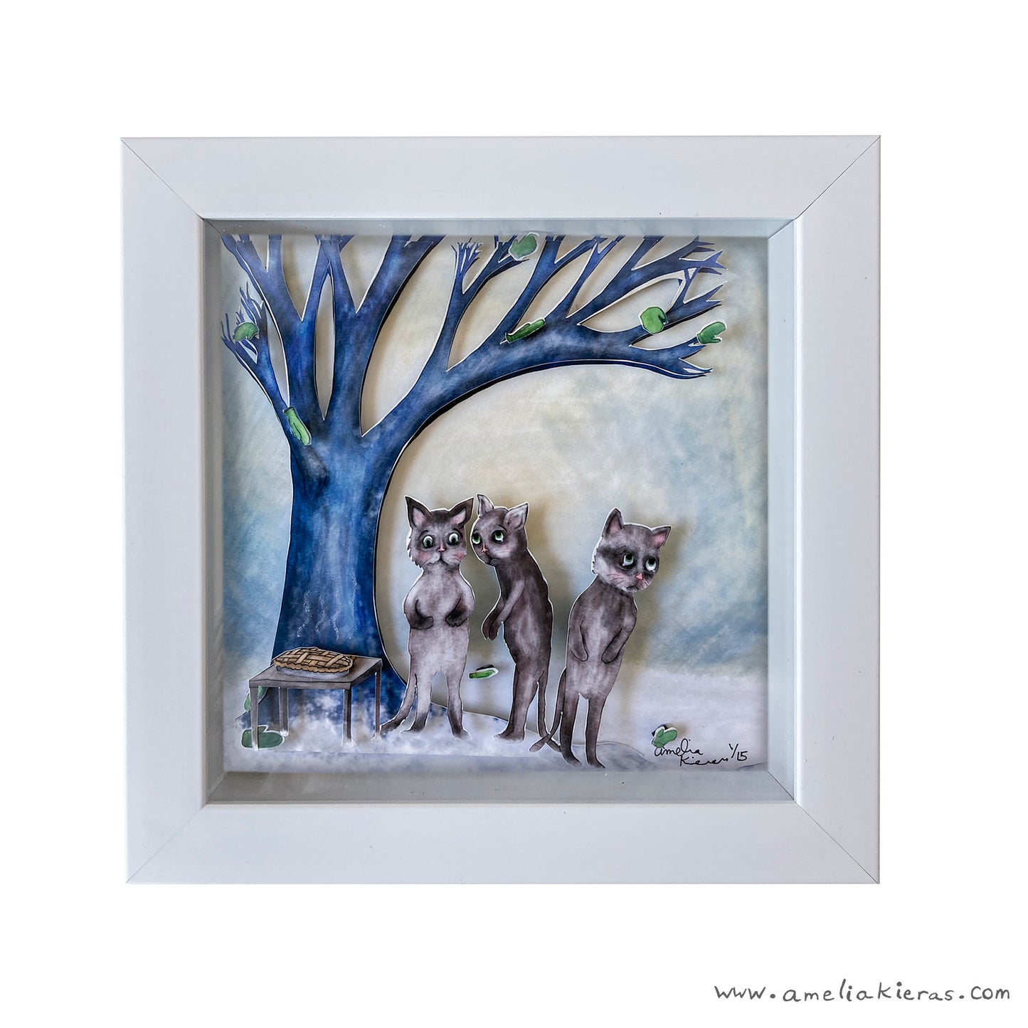 Three Little Kittles - Limited Edition Shadow Box Wall Art