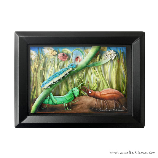 Bug Social Hour - Limited Edition Shadow Box Wall Art
