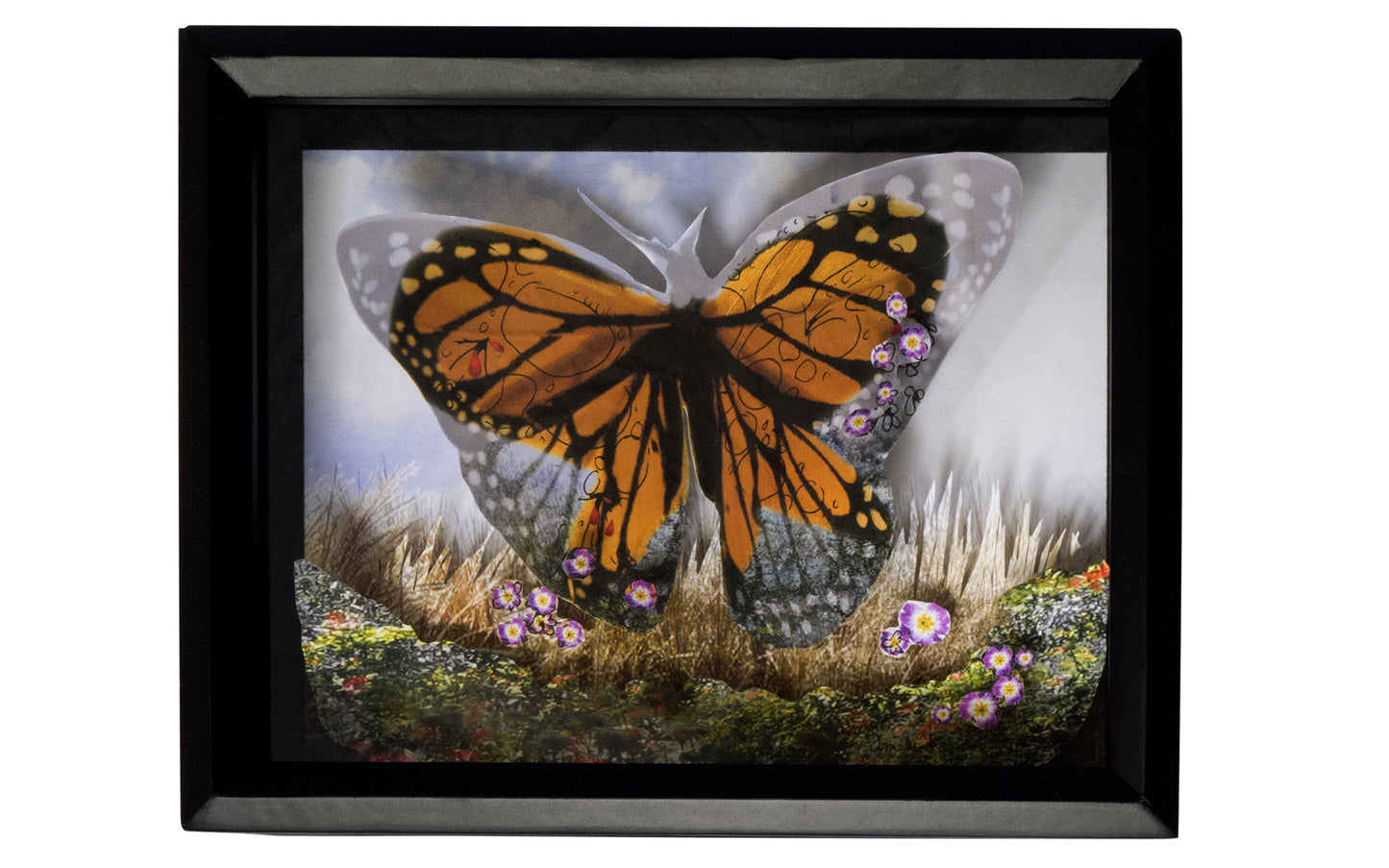 Butterfly Blood Shadow Box - Limited Edition Cut Paper Wall Art