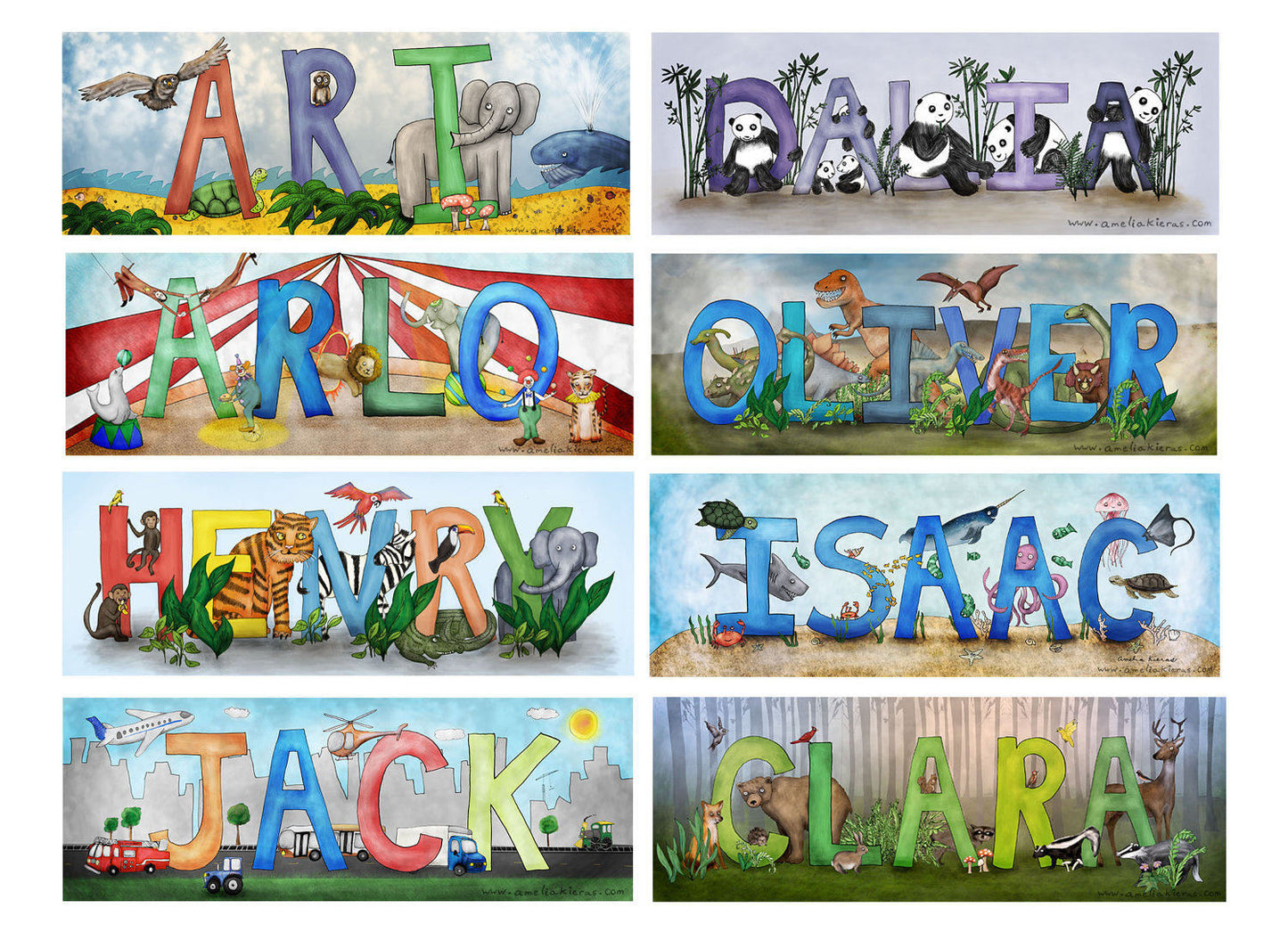 Personalized Child Name Sign - Farm Animal Theme