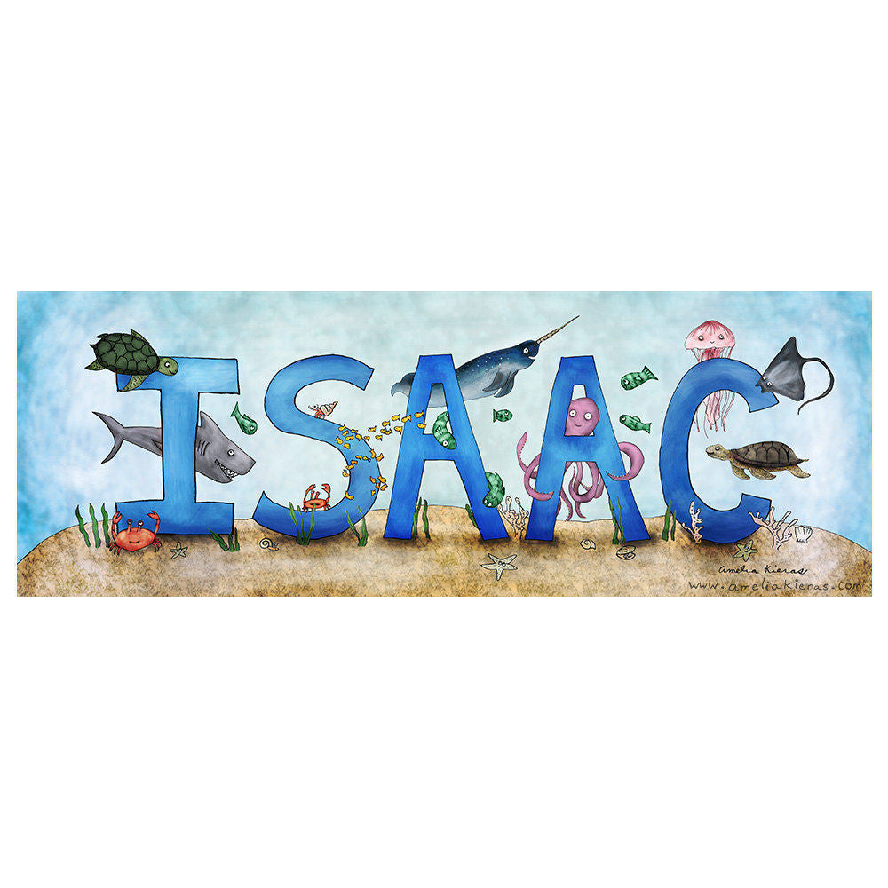 Personalized Child Name Sign - Under the Sea Theme