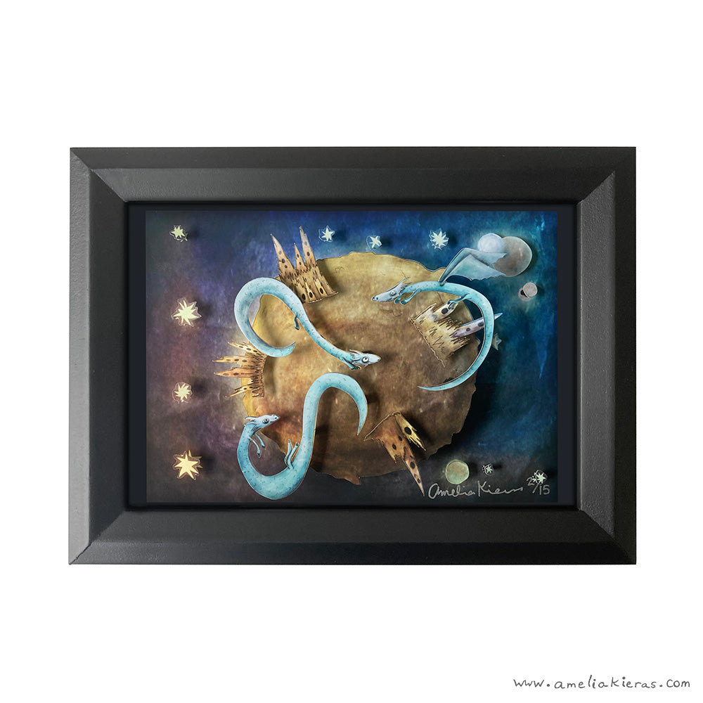Dragon Planet - Limited Edition Shadow Box Wall Art
