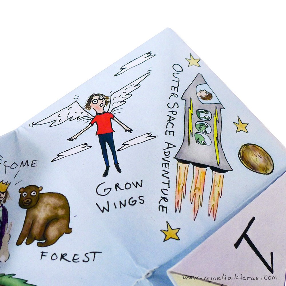 Illustrated Fortune Teller / Cootie Catcher