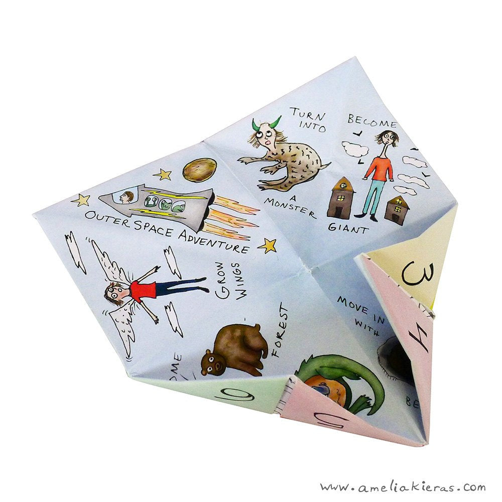 Illustrated Fortune Teller / Cootie Catcher