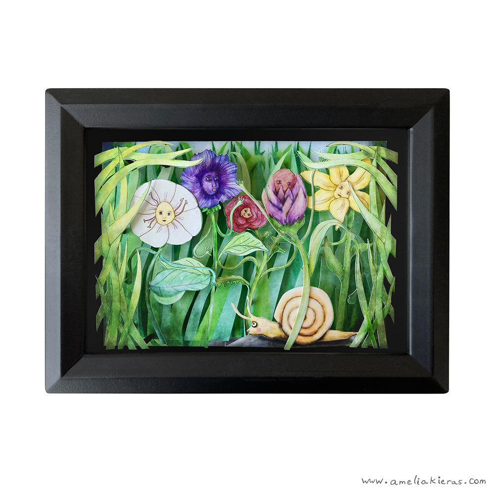 Talking with Flowers - Limited Edition Shadow Box Wall Art