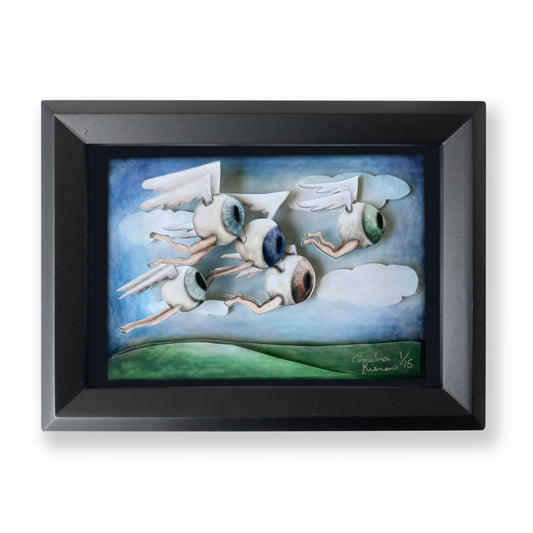 Flock of Eyes - Limited Edition Shadow Box Wall Art
