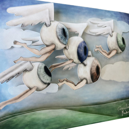 Flock of Eyes - Limited Edition Shadow Box Wall Art