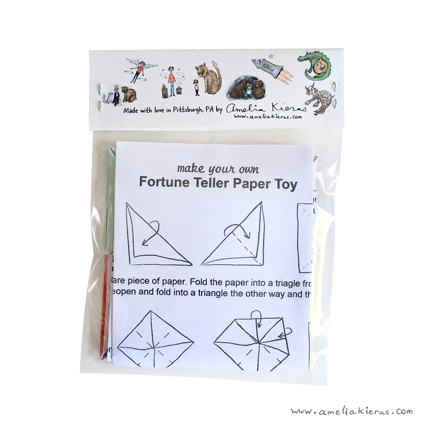 Illustrated Fortune Teller / Cootie Catcher