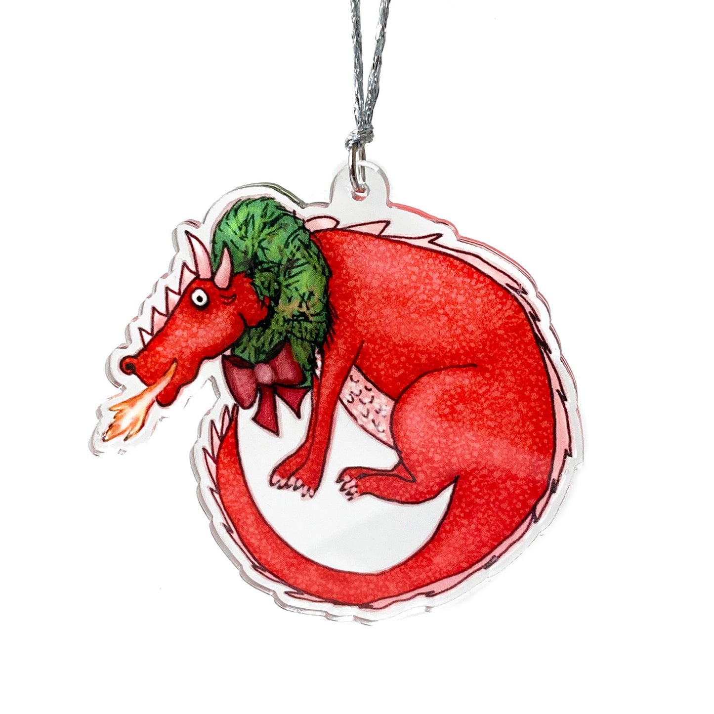 Christmas Dragon Acrylic Ornament