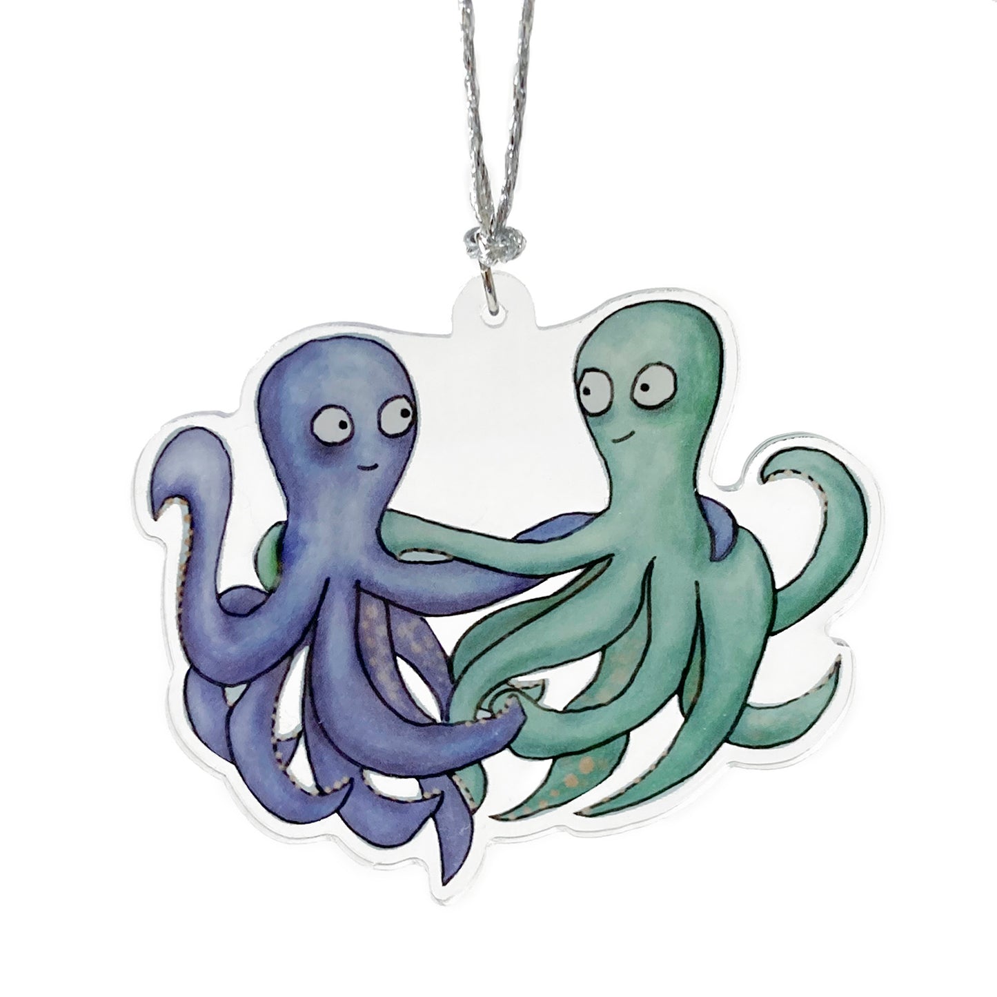 Octopus Friends Acrylic Ornament