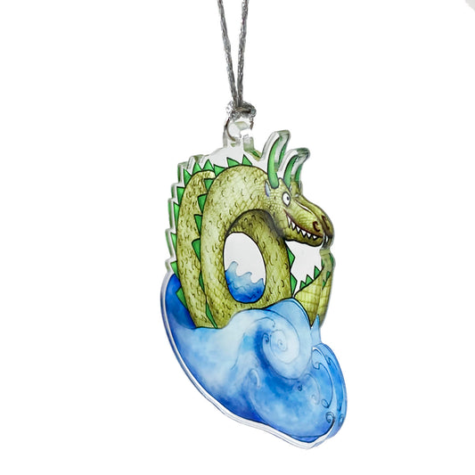 Green Sea Monster Acrylic Ornament