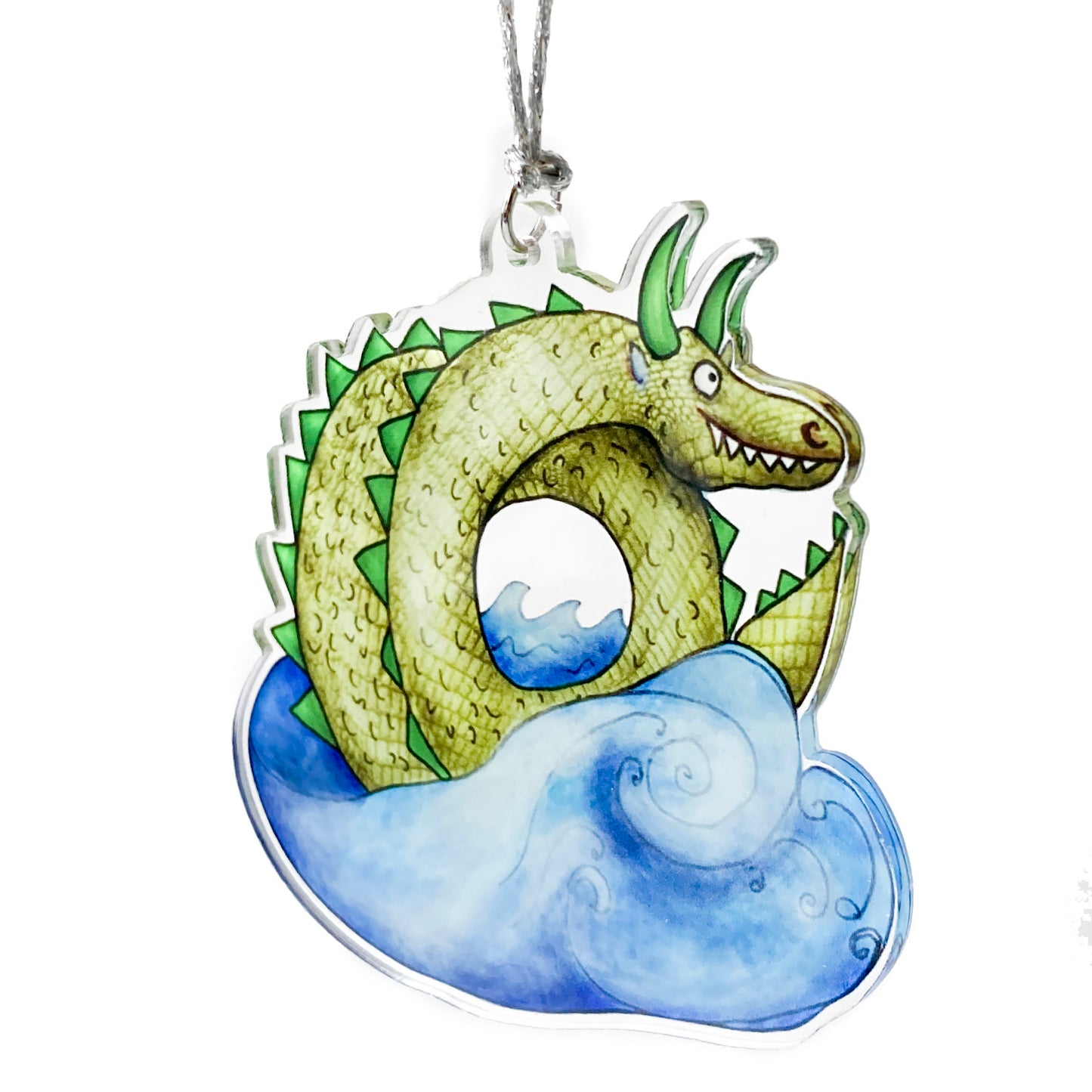 Green Sea Monster Acrylic Ornament