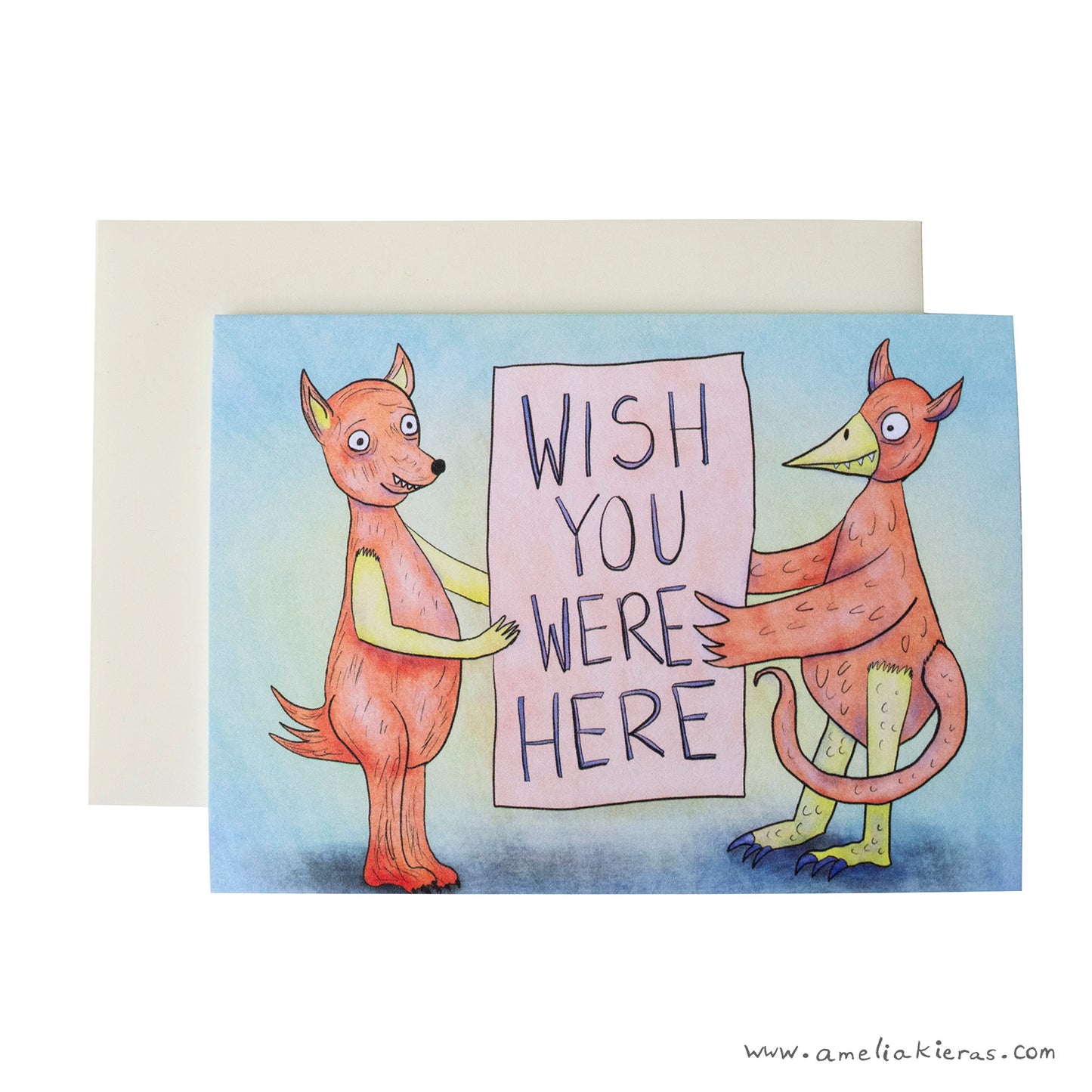 Miss You Monster Greeting Card Set