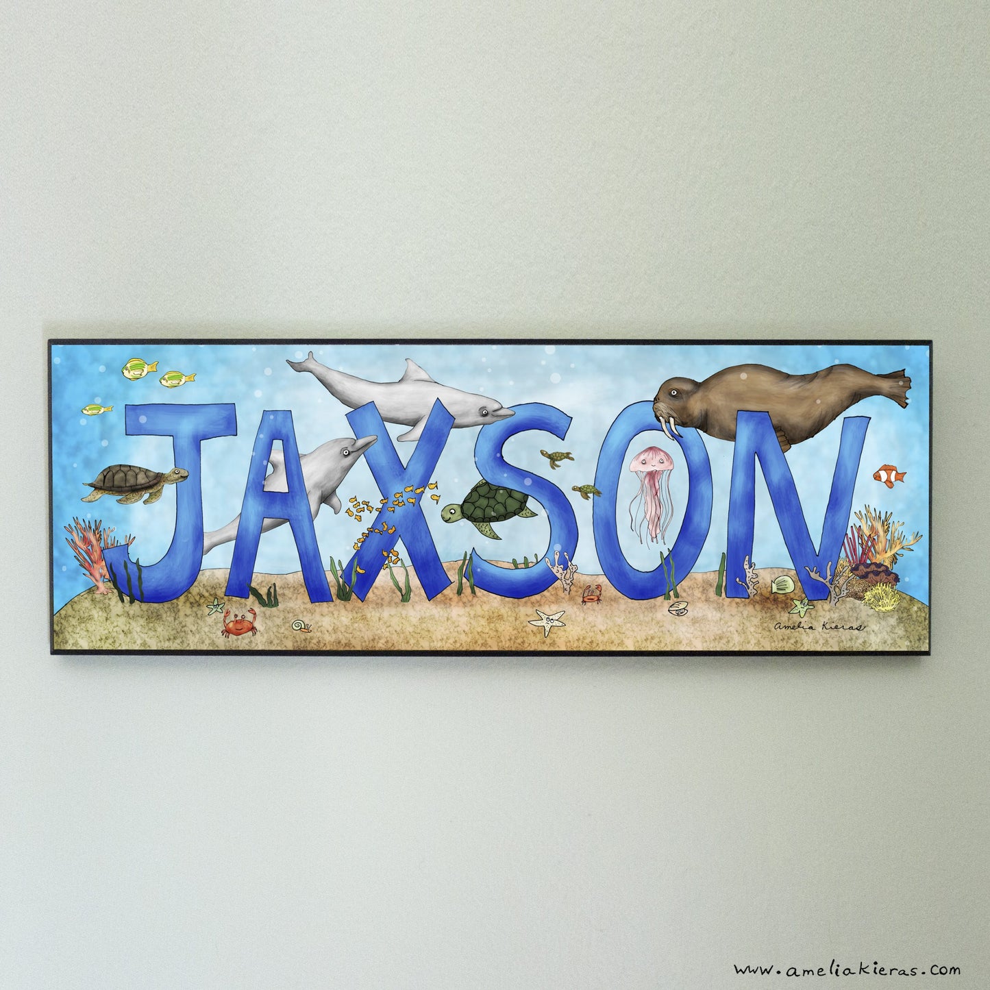 Personalized Child Name Sign - Under the Sea Theme