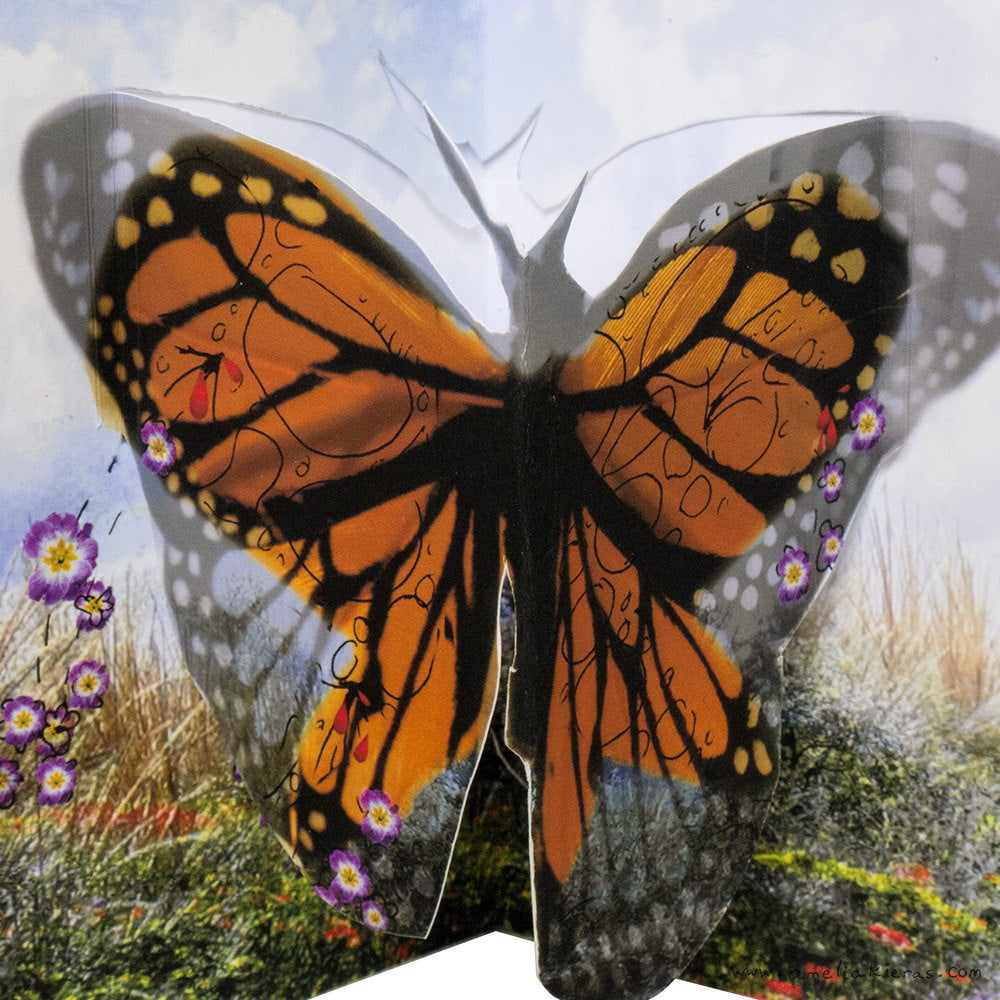 Butterfly Flowers 3D Pop Up Card