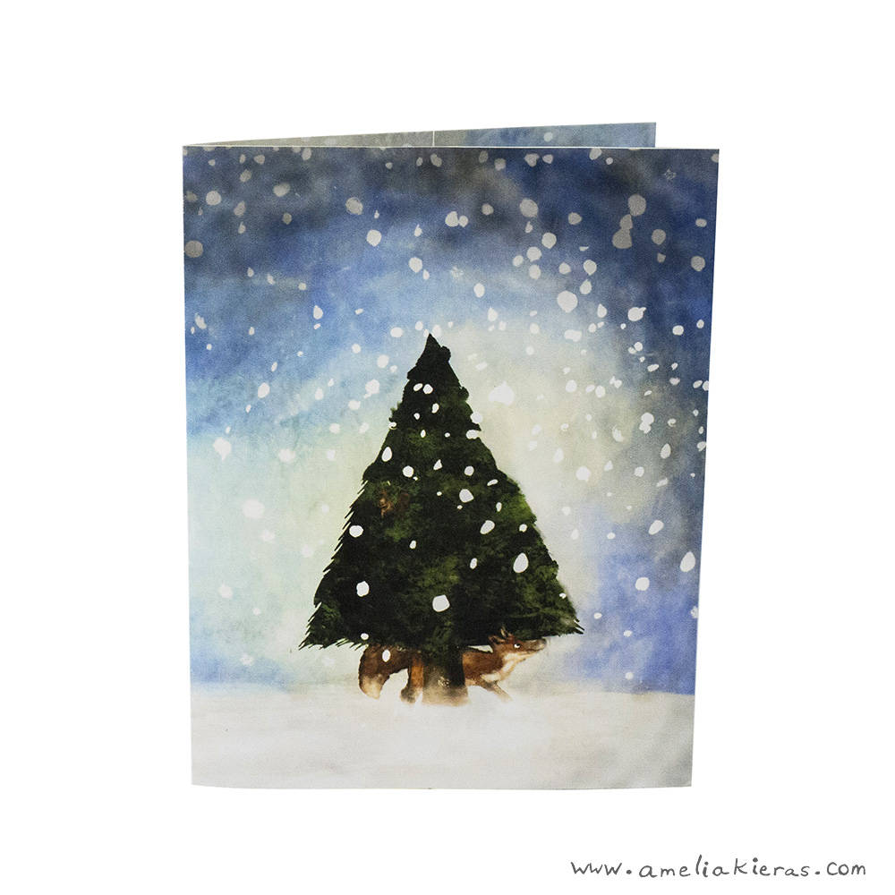 Forest Animals Decorate the Tree 3D Pop Up Card