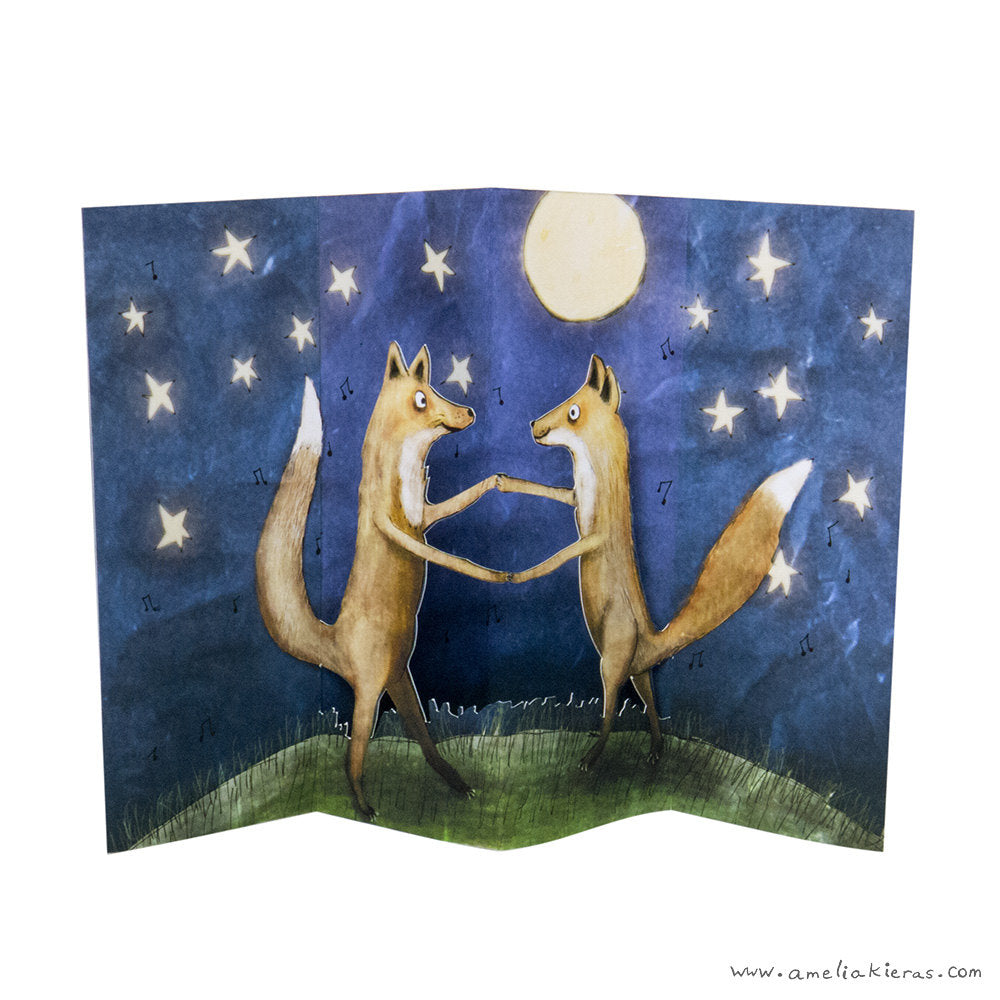 Fox Dance 3D Pop Up Card