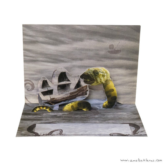 Ship in a Storm 3D Pop Up Card