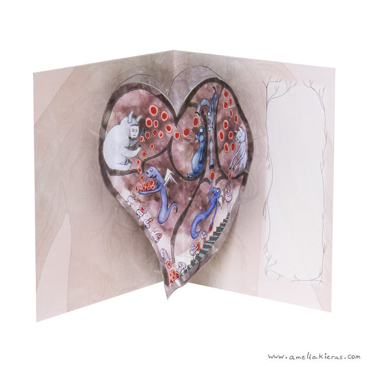 Heart Anatomy 3D Pop Up Card